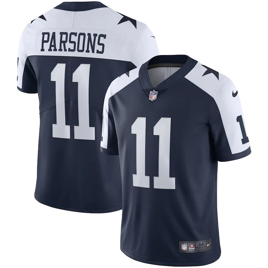 Men Dallas Cowboys #11 Micah Parsons Nike Navy Alternate Vapor Limited NFL Jersey